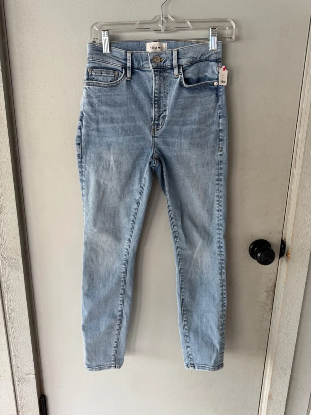 FRAME DENIM LE HIGH SKINNY CROP COLORADO DESIGNER DENIM JEANS SZ 27 - Picture 7 of 15